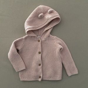 Carter's Knit Hooded Button-Front Cardigan Sweater 6 Months